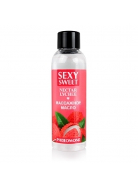 Массажное масло Sexy Sweet Nectar Lychee с феромонами и ароматом личи - 75 мл. - Биоритм - купить с доставкой в Новошахтинске