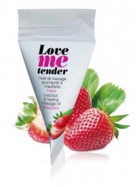 Съедобное согревающее массажное масло Love Me Tender Strawberry с ароматом клубники - 10 мл. - Love to Love - купить с доставкой в Новошахтинске