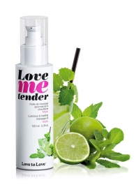Съедобное согревающее массажное масло Love Me Tender Mojito с ароматом мохито - 100 мл. - Love to Love - купить с доставкой в Новошахтинске