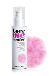 Съедобное согревающее массажное масло Love Me Tender Cotton Candy с ароматом сладкой ваты - 100 мл. - Love to Love - купить с доставкой в Новошахтинске
