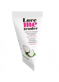 Съедобное согревающее массажное масло Love Me Tender Cocos с ароматом кокоса - 10 мл. - Love to Love - купить с доставкой в Новошахтинске
