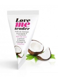 Съедобное согревающее массажное масло Love Me Tender Cocos с ароматом кокоса - 10 мл. - Love to Love - купить с доставкой в Новошахтинске