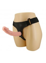 Гладкий фаллоимитатор с крупной головкой на ремешках - 19,7 см. - Baile - купить с доставкой в Новошахтинске