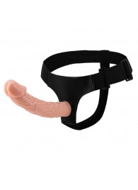 Гладкий фаллоимитатор с крупной головкой на ремешках - 19,7 см. - Baile - купить с доставкой в Новошахтинске