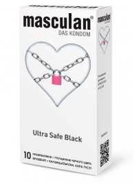 Ультрапрочные презервативы Masculan Ultra Safe Black - 10 шт. - Masculan - купить с доставкой в Новошахтинске