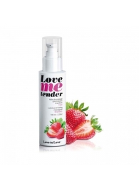Съедобное согревающее массажное масло Love Me Tender Strawberry с ароматом клубники - 100 мл. - Love to Love - купить с доставкой в Новошахтинске