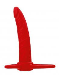 Красная насадка на пенис для двойного проникновения Black Red - 16,5 см. - ToyFa - купить с доставкой в Новошахтинске