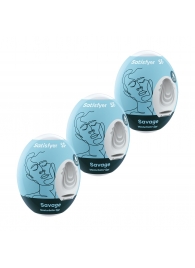 Набор из 3 мастурбаторов-яиц Satisfyer Savage - Satisfyer - в Новошахтинске купить с доставкой