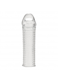 Текстурированная насадка на пенис Clear Textured Penis Enhancing Sleeve Extension - 16,5 см. - BlueLine - в Новошахтинске купить с доставкой