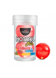 Лубрикант на масляной основе Hot Ball Plus с охлаждающе-разогревающим эффектом (2 шарика по 3 гр.) - HotFlowers - купить с доставкой в Новошахтинске