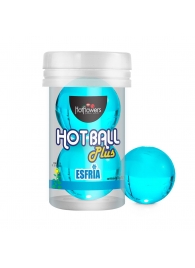 Лубрикант на масляной основе Hot Ball Plus с охлаждающим эффектом (2 шарика по 3 гр.) - HotFlowers - купить с доставкой в Новошахтинске