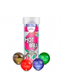 Ароматизированный лубрикант Hot Ball Mix на масляной основе (4 шарика по 3 гр.) - HotFlowers - купить с доставкой в Новошахтинске