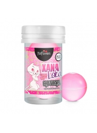 Лубрикант на силиконовой основе с эффектом вибрации Xana Loka Hot Ball (2 шарика по 3 гр.) - HotFlowers - купить с доставкой в Новошахтинске