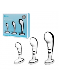 Набор из 3 стальных стимуляторов простаты Stainless Steel P-spot Training Set - b-Vibe - в Новошахтинске купить с доставкой