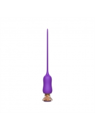 Фиолетовый тонкий стимулятор Nipple Vibrator - 23 см. - I-MOON - купить с доставкой в Новошахтинске