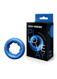 Синее эрекционное кольцо без вибрации - 1137 - в Новошахтинске купить с доставкой