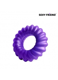 Фиолетовое фигурное эрекционное кольцо - 1137 - в Новошахтинске купить с доставкой