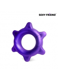 Фиолетовое эрекционное кольцо с шипиками - 1137 - в Новошахтинске купить с доставкой