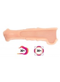 Телесная фантазийная насадка на член Cock Sleeve Size L - KOKOS - в Новошахтинске купить с доставкой