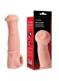 Телесная фантазийная насадка на член Cock Sleeve Size L - KOKOS - в Новошахтинске купить с доставкой