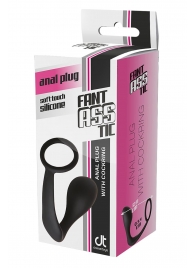 Черное эрекционное кольцо с анальной пробкой Anal Plug With Cockring - Dream Toys - в Новошахтинске купить с доставкой