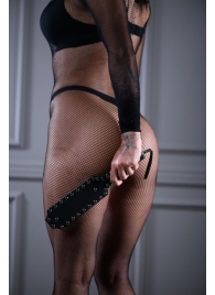 Кожаная шлепалка Sex Game с заклепками - 33 см. - БДСМ Арсенал - купить с доставкой в Новошахтинске