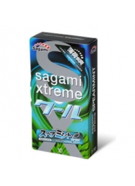 Презервативы Sagami Xtreme Mint с ароматом мяты - 10 шт. - Sagami - купить с доставкой в Новошахтинске