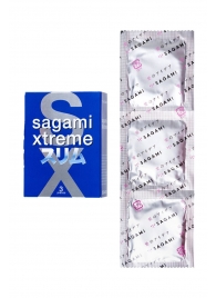 Розовые презервативы Sagami Xtreme FEEL FIT 3D - 3 шт. - Sagami - купить с доставкой в Новошахтинске