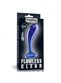 Синяя анальная втулка Flawless Clear Prostate Plug 6.0 - 15 см. - Lovetoy - в Новошахтинске купить с доставкой