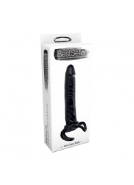 Чёрная насадка-фаллос для двойного проникновения INFLATABLE DILDO SLIM DONG  - 13,5 см. - Toyz4lovers - в Новошахтинске купить с доставкой