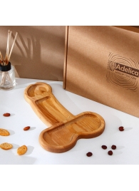 Деревянное блюдо для подачи в форме члена (32,5 х 20 х 1,7 см) - Сима-Ленд - купить с доставкой в Новошахтинске