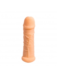 Телесный фаллоудлинитель Extra Size Bubbles - 15,5 см. - Lola Games - в Новошахтинске купить с доставкой