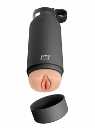 Серый мастурбатор в виде бутылки F*ck Flask - Pipedream - в Новошахтинске купить с доставкой