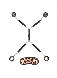 Леопардовая фиксация на матрас для рук и ног Classic Bedspreader - Lux Fetish - купить с доставкой в Новошахтинске