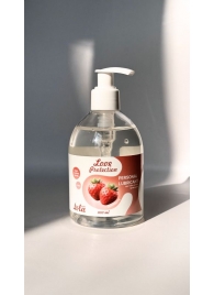 Лубрикант на водной снове Love Protection Strawberry с ароматом клубники - 300 мл. - Lola Games - купить с доставкой в Новошахтинске