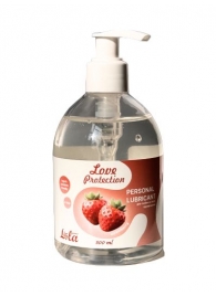 Лубрикант на водной снове Love Protection Strawberry с ароматом клубники - 300 мл. - Lola Games - купить с доставкой в Новошахтинске