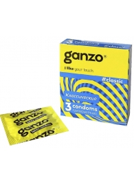 Классические презервативы с обильной смазкой Ganzo Classic - 3 шт. - Ganzo - купить с доставкой в Новошахтинске