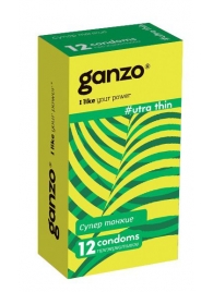 Ультратонкие презервативы Ganzo Ultra thin - 12 шт. - Ganzo - купить с доставкой в Новошахтинске