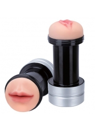 Двусторонний мастурбатор REALSTUFF 2 IN 1 HUMMER MOUTH   VAGINA - ротик и вагина - Dream Toys - в Новошахтинске купить с доставкой