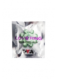 Зеленое эрекционное кольцо-цветок - Toyfa Basic - в Новошахтинске купить с доставкой