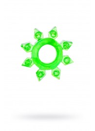 Зеленое эрекционное кольцо-звезда - Toyfa Basic - в Новошахтинске купить с доставкой