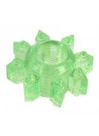 Зеленое эрекционное кольцо-звезда - Toyfa Basic - в Новошахтинске купить с доставкой