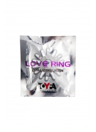 Прозрачное гелевое эрекционное кольцо с шипиками - Toyfa Basic - в Новошахтинске купить с доставкой