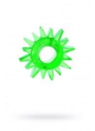 Зеленое эрекционное кольцо-солнце - Toyfa Basic - в Новошахтинске купить с доставкой