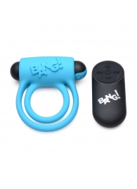 Голубое эрекционное виброкольцо 28X Remote Control Vibrating Cock Ring   Bullet - XR Brands - в Новошахтинске купить с доставкой