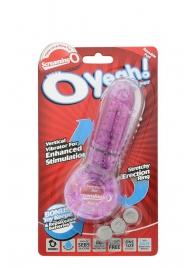 Фиолетовое эрекционное кольцо с вибрацией и пальчиком OYEAH PURPLE - Screaming O - в Новошахтинске купить с доставкой