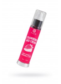 Массажное масло 2-в-1 с разогревающим эффектом и вкусом клубники со сливками - 50 мл. - Secret Play - купить с доставкой в Новошахтинске
