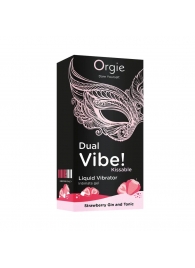 Съедобный жидкий вибратор Dual Vibe! со вкусом клубничного джина с тоником - 15 мл. - ORGIE - купить с доставкой в Новошахтинске