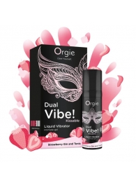 Съедобный жидкий вибратор Dual Vibe! со вкусом клубничного джина с тоником - 15 мл. - ORGIE - купить с доставкой в Новошахтинске