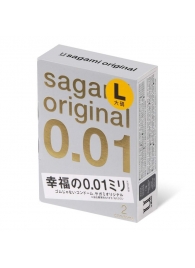 Презервативы Sagami Original 0.01 L-size увеличенного размера - 2 шт. - Sagami - купить с доставкой в Новошахтинске